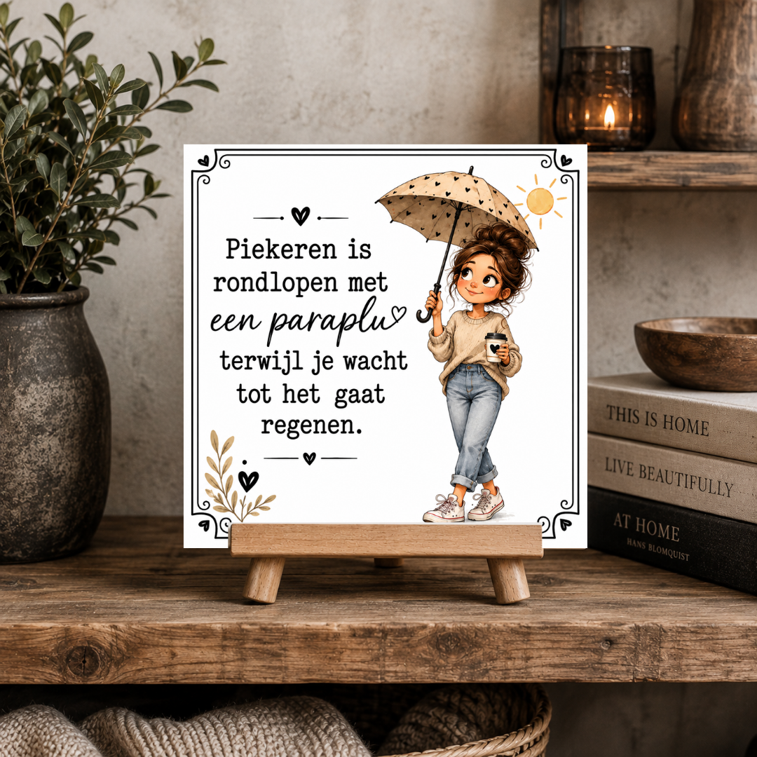 Piekeren is als....